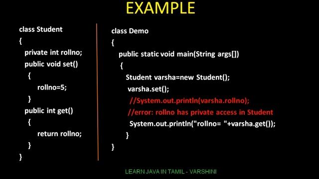 6# How to implement encapsulation in Java - Example Program Tamil смотреть онлайн