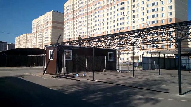 Монтаж навесов под авто стоянку! смотреть онлайн