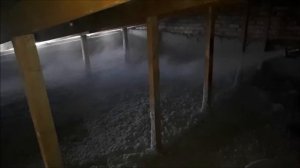 Влажное напыление Эковатой зимой