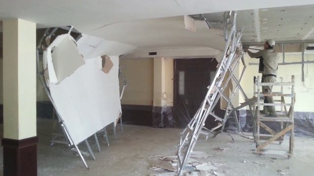 Демонтаж потолков из ГКЛ смотреть онлайн