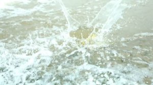 Игрушки прыгают с трамплина в реку