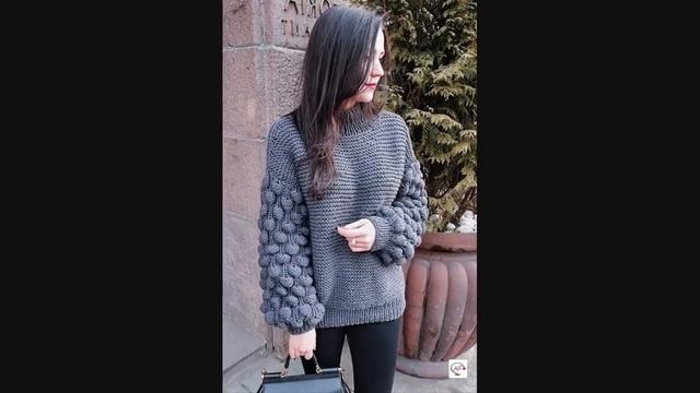 Идеи вязаных свитеров с акцентом на рукава. Изысканные модели с оригинальными рукавами