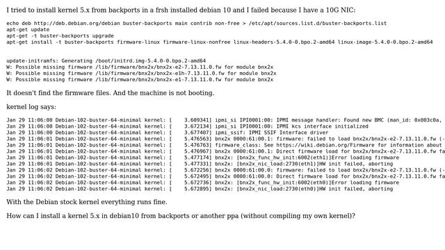 Debain 10 - Installing kernel 5 from backports смотреть онлайн