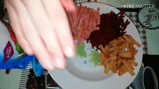 САЛАТ СО СВЕКЛОЙ И КОПЧЕНОЙ КОЛБАСОЙ! ВКУСНЫЙ САЛАТ!