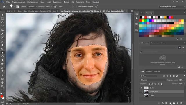 Быстрая замена лица в Фотошопе смотреть онлайн