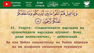 Muhammadloiq qori - Yosin surasi yodlash uchun ⊳ Муҳаммадлоиқ қори -Йаасийн (Ёсин) сураси ёдлаш учу