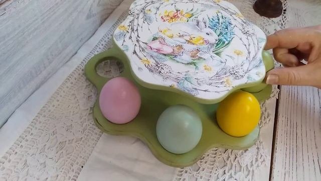 Пасхальные поделки своими руками.ПАСХАЛЬНАЯ ПОДСТАВКА ПОД КУЛИЧ .Пасха 2021г.ПОДАРКИ к ПАСХЕ.Декупа