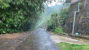 Heavy Rain and Thunder in the Village Above the Beautiful and Green Hills | Rain Sounds For Sleep