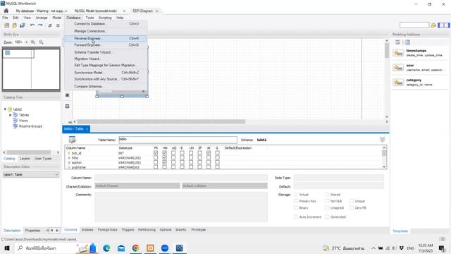 DB Workshop 3 MySQL Workbench Easy Data Model