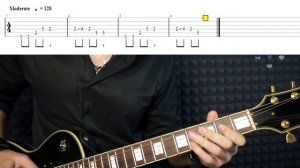 Как играть на гитаре Michael Jackson Beat it. how to play.Tabs. Разбор на гитаре и табы. 8/365