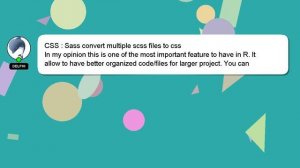 CSS : Sass convert multiple scss files to css