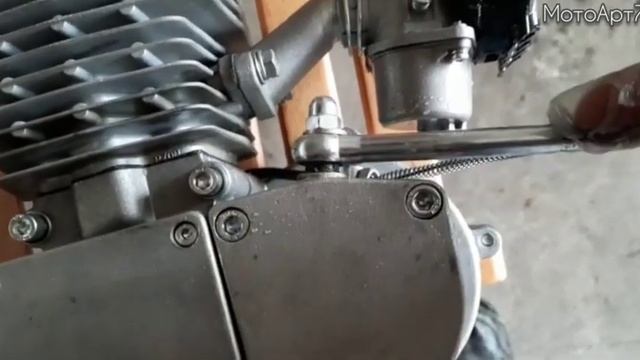 Ставим двигатель Д4 вместо F-80 на мопед Рига13