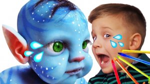 Bad Baby Avatar Crying! Evil Doll Baby Born ATTACKS! Kids Videos - silicone baby doll Avatar 2