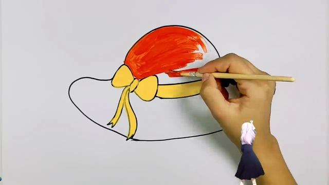 How to draw a hat for girls / Как нарисовать шляпу для девочек / qizaloqlar shlyapa rasm chizish смотреть онлайн