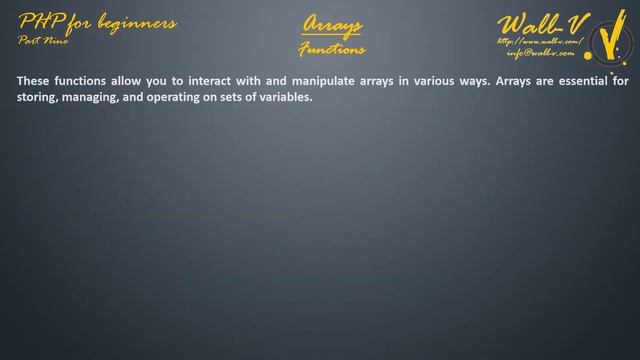 Introduction to PHP - Part 9 - PHP Arrays - Part One