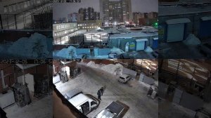 Пример записи с поворотной уличной WiFi LED камеры 2x2Мп 2 объектива