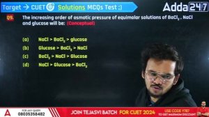 CUET 2024 Chemistry | Solutions Concepts with PYQs | By Shikhar Sir