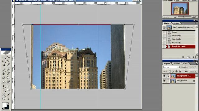 Adobe Photoshop Исправление перспективных искажений смотреть онлайн
