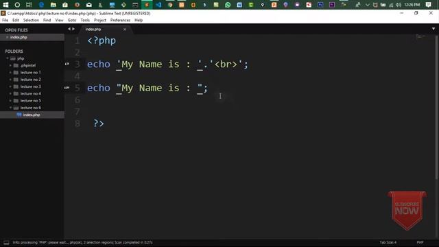 PHP Procedural & MySQLi Part 06 : String Data Type in Detail in Hindi Urdu смотреть онлайн