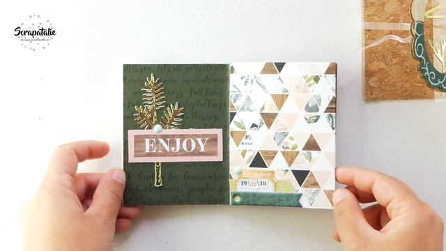 Tuto scrapbooking : Mini album accordéon Pink Paislee (Kit Scrapatalie) смотреть онлайн