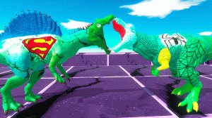 Динозавр супергерой проходит полосу препятствий - Animal Revolt Battle Simulator