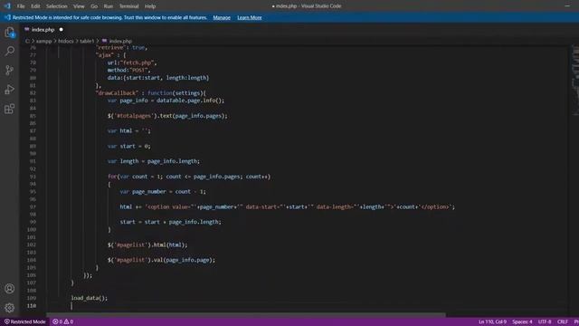 Datatables server side php mysql tutorial | Datatables pagination dropdown with select box by ajax