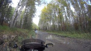 Honda NT650 V Deauville по легкому бездорожью, на туристе.