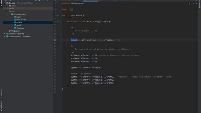 Java Deque | Deque Interface in Java with Example | ArrayDeque