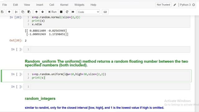 #9 Random in Numpy | Creating array with randomly number. смотреть онлайн