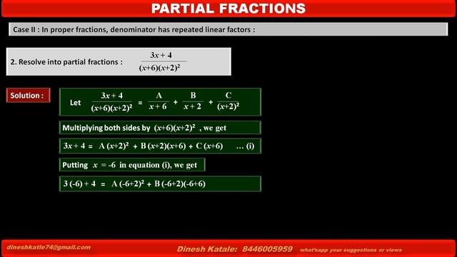 19. Resolve into Partial Fractions (3x+4) upon (x+6)(x+2)^2 смотреть онлайн
