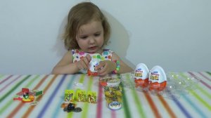 Ангри бердс Киндер Джой игрушки распаковка Angry Birds Kinder Joy toys