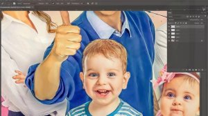 Семейный портрет из разных фотографий в Фотошопе
