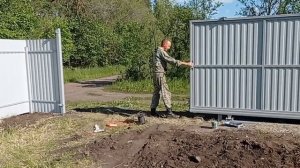 Откатные ворота 4 метра.