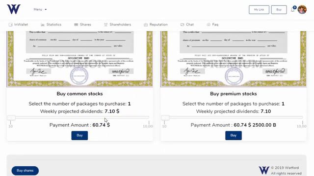 Watford LLC Регистрация Покупка акций Обзор кабинета смотреть онлайн
