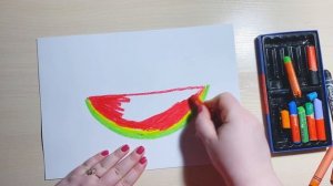 Как нарисовать арбуз - простой пошаговый видео урок рисования для детей