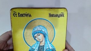 Виктория Никомидийская . Икона ручной работы. Размер 15*20 см