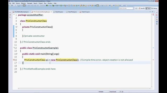 access modifiers in java with realtime example Part 2