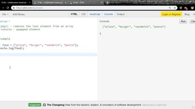 What is pop() method in JavaScript| pop Method in JavaScript - Pop() Method in JavaScript - English
