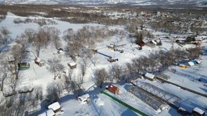 Камчатка, п. Термальный, дачи зимой, февраль 2023 г.