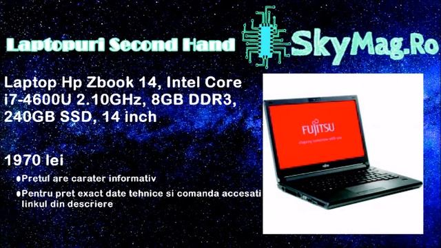 Laptop Fujitsu Lifebook E746, Intel Core i5-6200U | laptopuri second hand смотреть онлайн