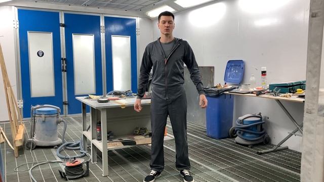 Костюм маляра, модный. Крутая футболка.  Нитриловые перчатки в размер, удобные.