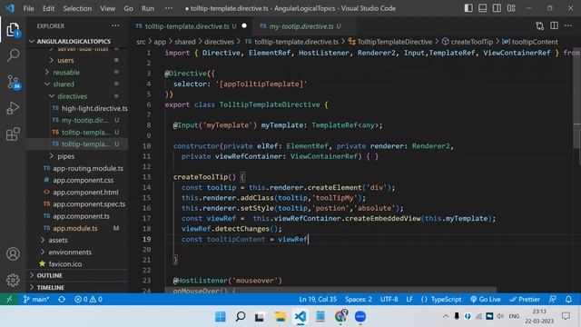 How To Create Custom Directive in Angular | Tooltip with Html Template | Angular Tutorials | Part 2