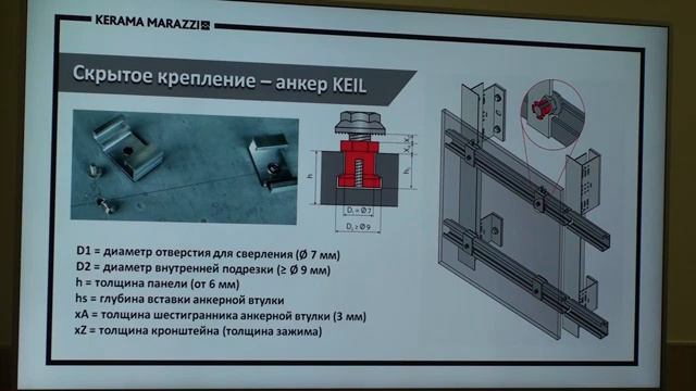 KERAMA MARAZZI открытая система крепления керамогранита -кляймера, скрытая- анкера цангового типа смотреть онлайн