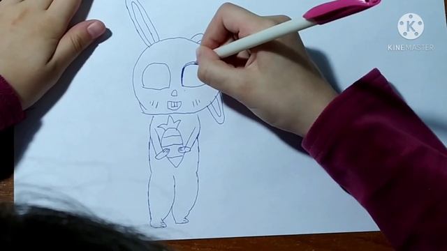 Рисуем Зайку,детское рисование-Любим рисовать