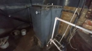 Зима  -21 Шахтный котел в теплице, отопление