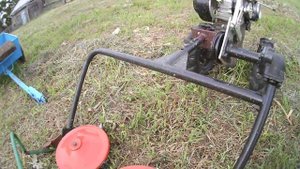 Роторная косилка к мотоблоку.Результат работы.