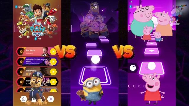 Команда Щенячьий патруль Против Команда Миньоны Против Команда Свинка Пеппа Челлендж для детей смотреть онлайн