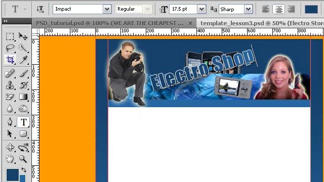 Create PSD Photoshop CS4 Template Complete Banner Lesson 4 смотреть онлайн