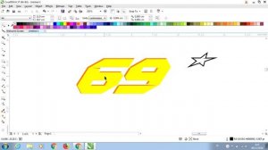 tutorial 1 membuat nomor star pakai corel draw x7#designracingsukasuka