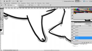 Обводим набросок в Adobe Photoshop